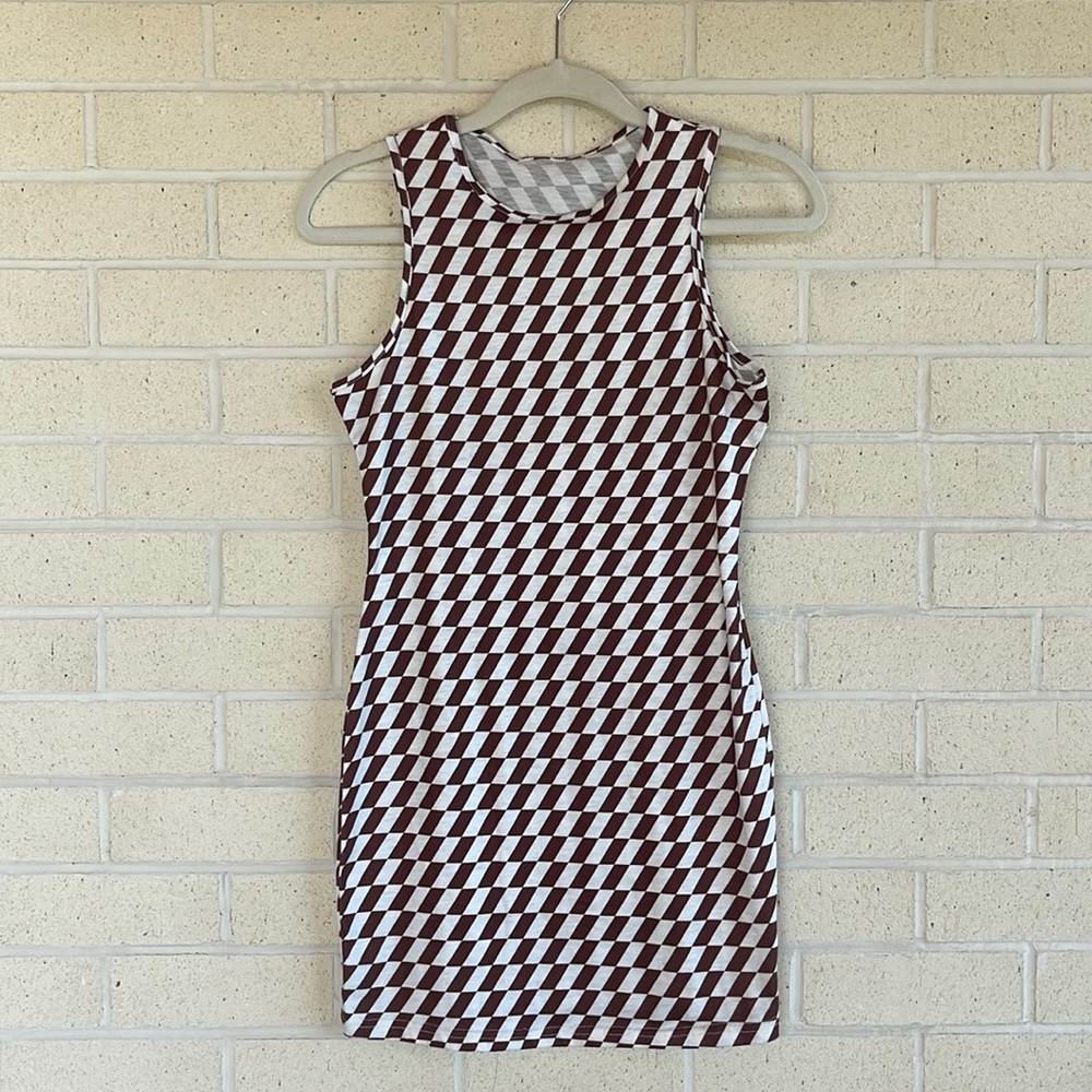 Checkered mini dress